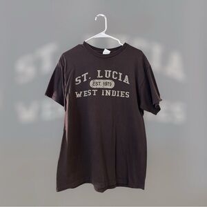 St. Lucia West Indies T-Shirt size large 28 length 22 pits